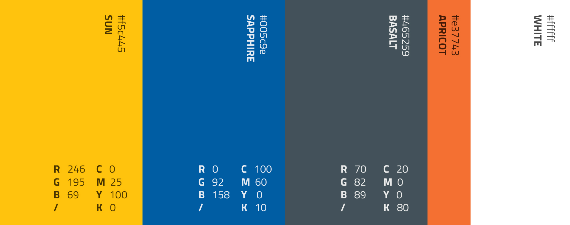 Stand BFF Bank, Palette dei colori di corporate identity