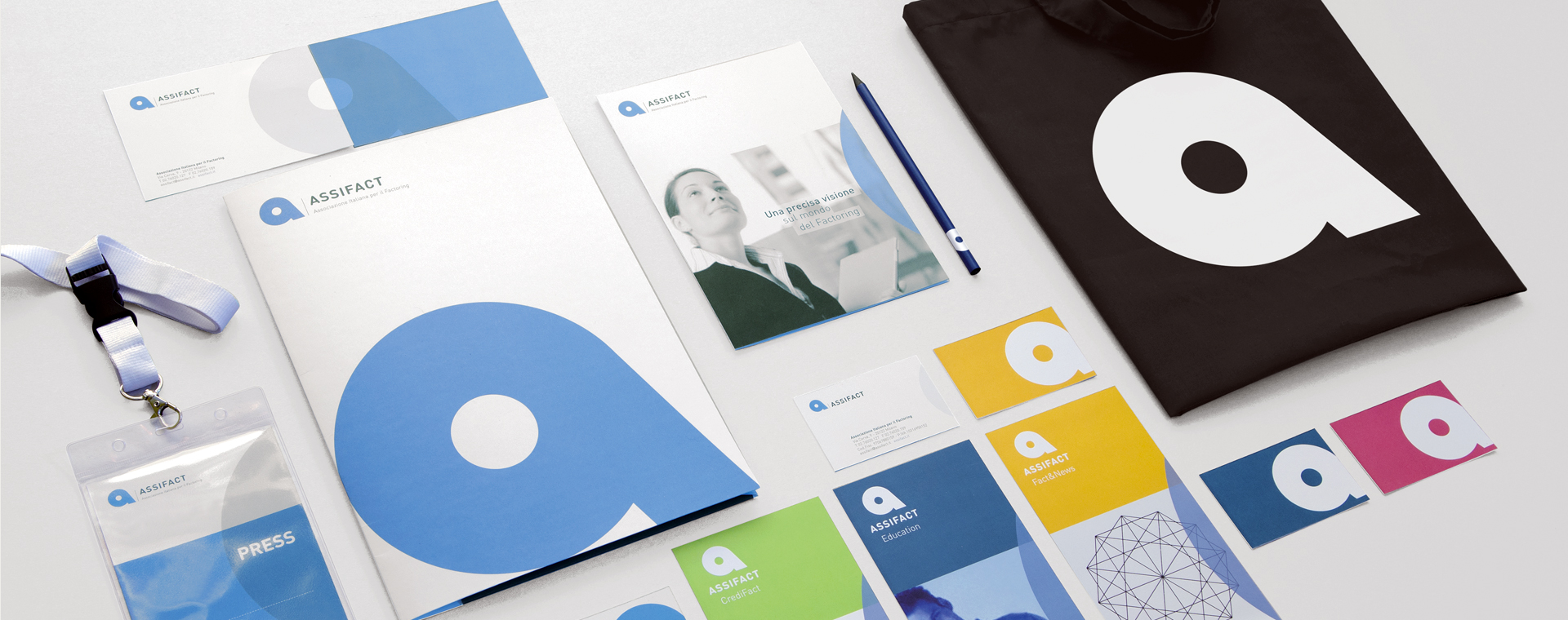 Assifact, Studio di applicazione del logo su materiali coordinati