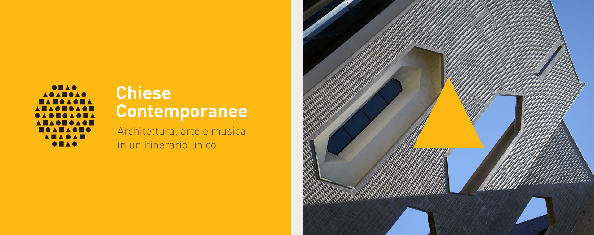 Eupolis, Marchio e logotipo del progetto Chiese Contemporanee. Particolare della facciata della chiesa di San Francesco al Fopponinio, Milano