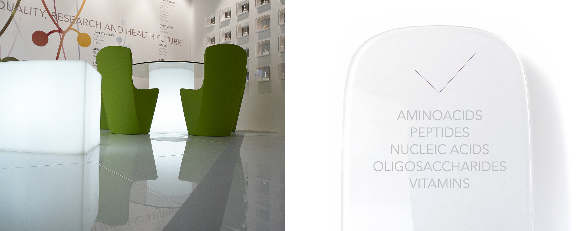 Kyowa Hakko Bio, Allestimento dei componenti di arredo dello stand e lettering
