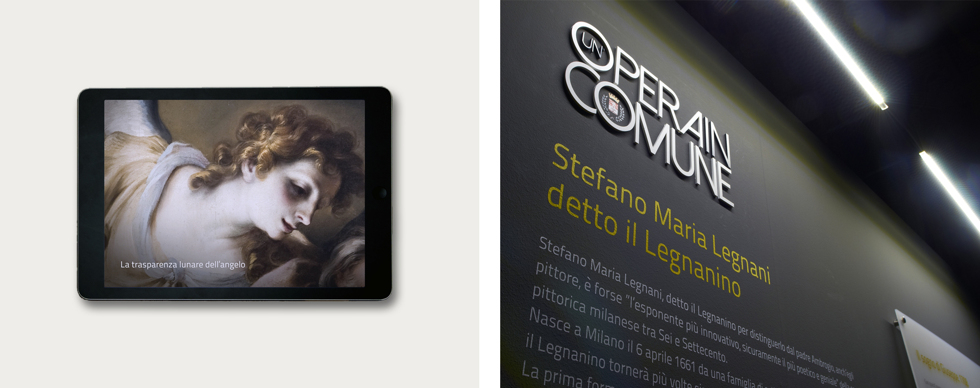 Un'Opera in Comune, allestimento per l'esposizione d'arte nel Comune di Legnano